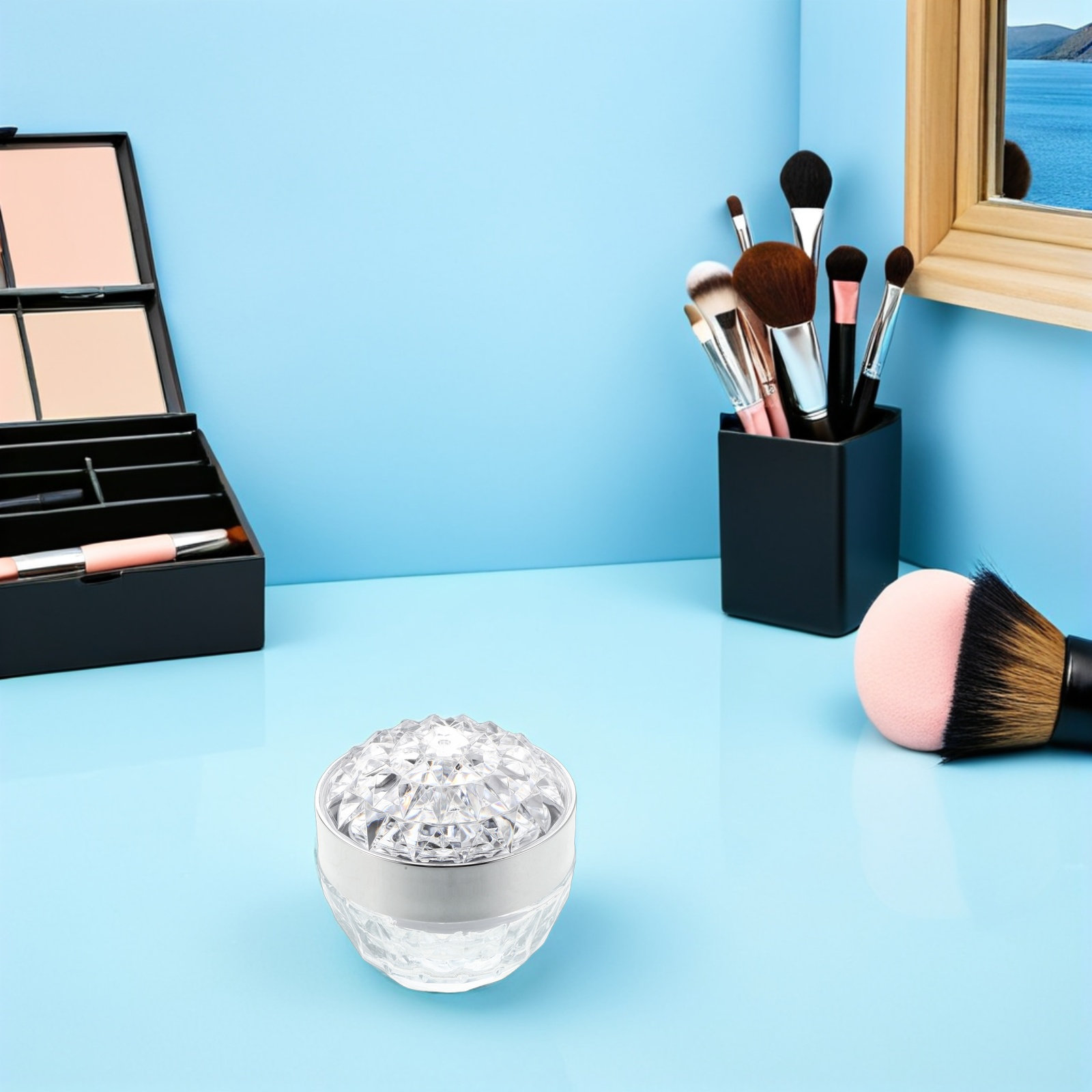 Luxury Skincare Travel Size - 5Pcs Travel Size Cream Jars Glass