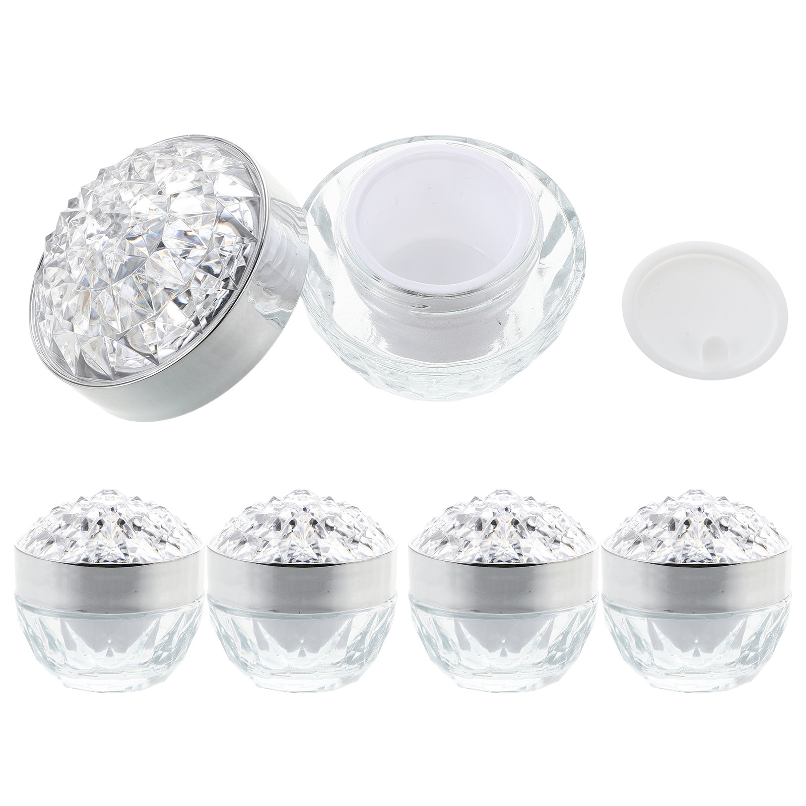 5Pcs Travel Size Cream Jars Gl - Luxury Skincare Travel Size ulasan dan harga